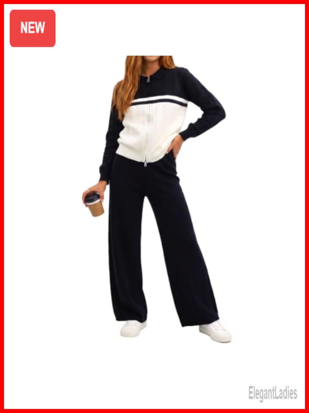 Women's 2 Piece Tracksuit Set Zip Up Top Sweatpants Athleisure
